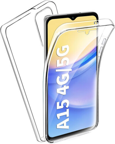 Coque Pour Samsung Galaxy A15 4G/5G ,Coque 360 Protection Intégral Arrière Rigide Avant Souple Transparent HQSELECTION®