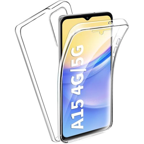 Coque Pour Samsung Galaxy A15 4G/5G ,Coque 360 Protection Intégral Arrière Rigide Avant Souple Transparent HQSELECTION®