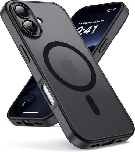 Coque Mat Magnétique pour iPhone 17,Compatible avec MagSafe,Protection d'objectif,Coque Translucide Mat Arrière Antichoc HQSELECTION®