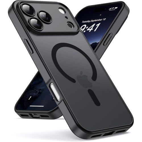 Coque Mat Magnétique pour iPhone 17 PRO ,Compatible avec MagSafe,Protection d'objectif,Coque Translucide Mat Arrière Antichoc HQSELECTION®