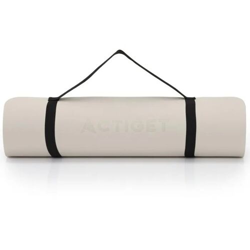 Actiget Tapis De Yoga, Exercice De Fitness, Antidérapant, 183x61 Cm, Matelas Pilates, Beige Clair