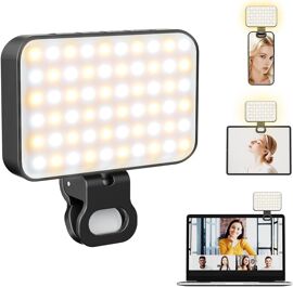 MEVRONISSHOP-Lumière Téléphone Selfie Light,3000-6500K 3 températures de Couleur Lumiere Photo, Foco movil portatil avec Batterie 2000 mAh,Convient aux téléphones Mobiles, iPhones, appareils Photo, O