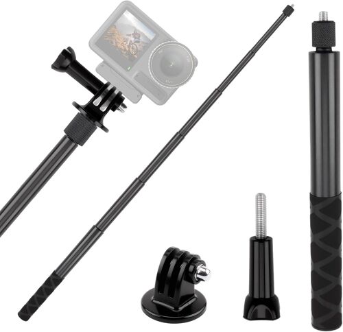 LORANKA-120 cm Perche à Selfie Invisible pour Insta X3 X4 X5 RS, Aluminium Selfie Stick D'Extension Extensible pour GoPro, DJI, Action Camera, pour Filmer des Vlogs Ou De Courtes Vidéos Pendant Vos V