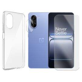 Verre Trempé compatible pour OnePlus NORD CE5 5G 6.77"" CPH2719+ Verre Trempé Caméra Arrière + Coque souple silicone transparente - Visiodirect -