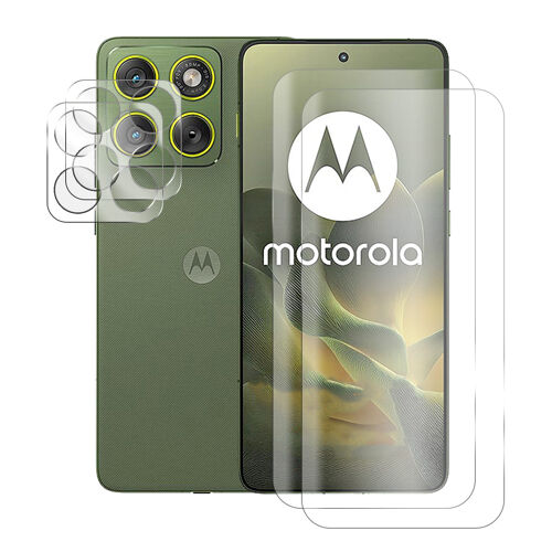 Lot de 2 Verre trempé compatible pour Motorola Edge 70 5G 6,7"" XT2601-2+ lot de 2 Verre trempé Protecteur d'objectif camera arrière -Visiodirect -