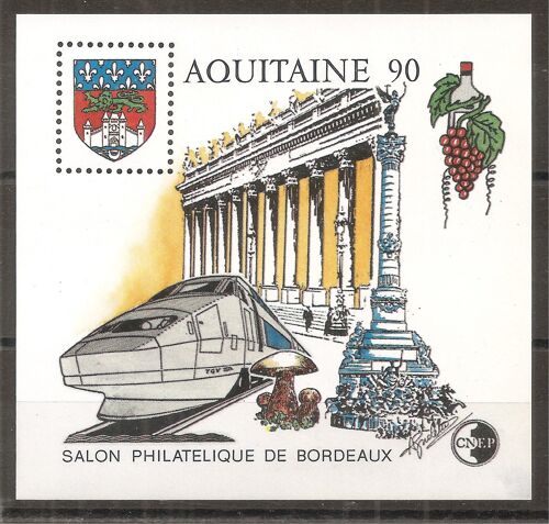 Cnep 12 (1990) Salon Philatélique De Bordeaux Aquitaine 90 N** Avec Défaut (Cote 24e) (A147)