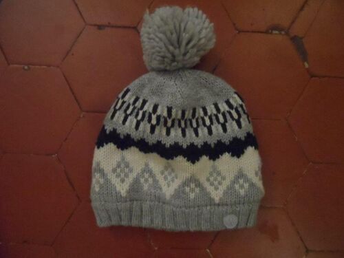 Bonnet Jersey Synthétique Jacquard Écru Et Gris Okaïdi
