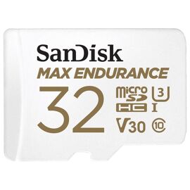 SanDisk Max Endurance - Carte mémoire flash (adaptateur microSDHC - SD inclus(e)) - 32 Go - Video Class V30 / UHS-I U3 / Class10 - microSDHC UHS-I