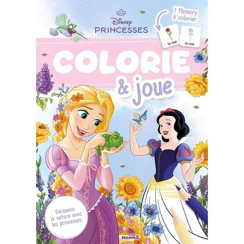 Colorie & Joue Disney Princesses - Découvre La Nature Avec Les Princesses - Avec 1 Memory À Colorier