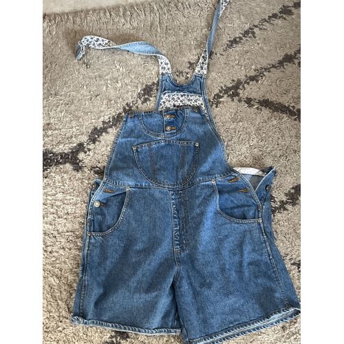 Short Salopette Jean Bleu
