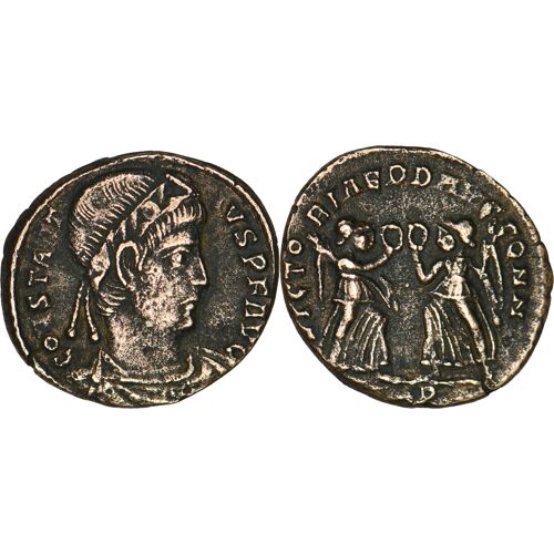 Rome - Constance Ii - Deux Victoires Tenant Une Couronne - 19.50 Mm - Qualite - 27-321