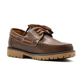 Chaussures Bateau Semelle Crantée Synthétique Marron 40 46
