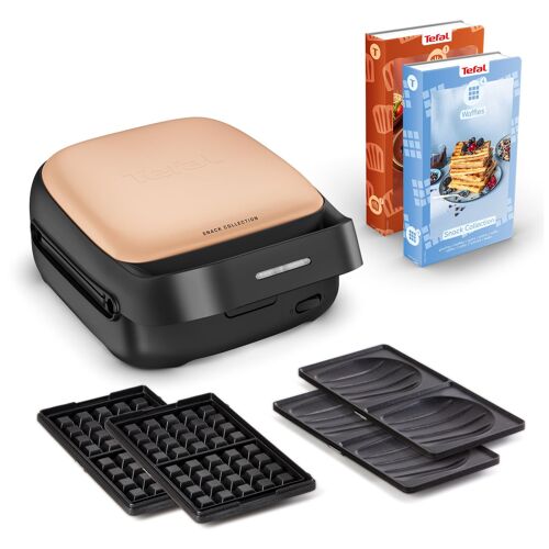 Tefal SW863JF0 gaufrier et appareil à croque-monsieur 700 W Noir, Abricot
