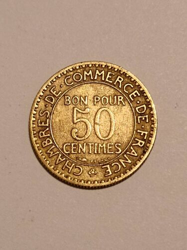 Pièce De 50 Centimes Chambre De Commerce De France De 1924
