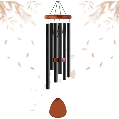 Mevronisshop-Carillon À Vent De Jardin, 6 Tubes En Aluminium Carillons Décoratifs Carillons A Vent Exterieur, Wind Chimes Pour Jardin, Intérieur, Cour