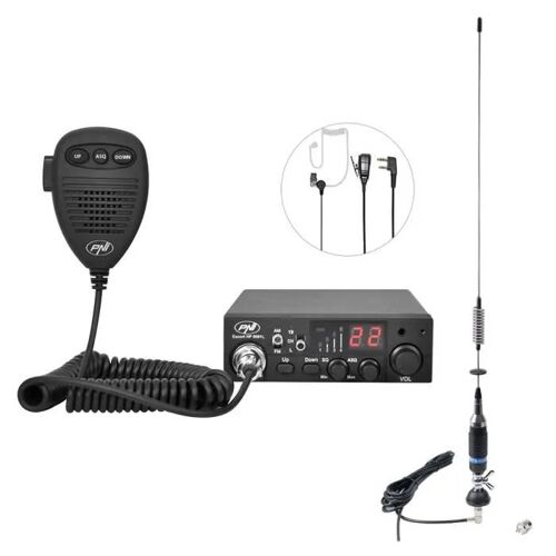 Paquet PNI Radio CB Escort HP 8001L ASQ + Antenne CB S75 avec câble et Montage Fixe