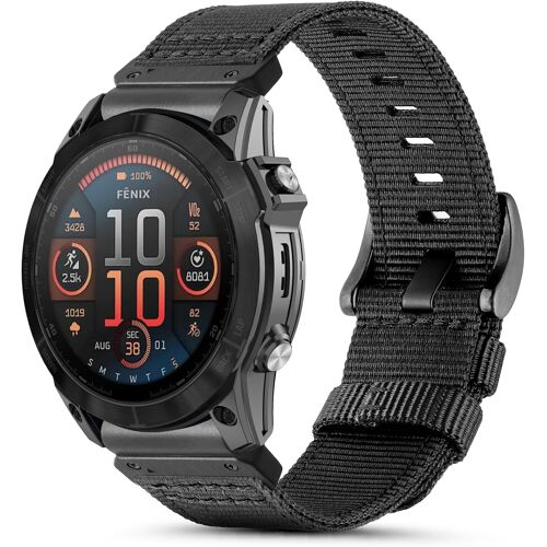 Loranka-26mm Bracelet En Nylon Pour Garmin Fenix 8 51mm/Fenix 7x Pro/Fenix 7x/Fenix 6x/Fenix 6x Pro/Fenix 5x/Fenix 5x Plus, Réglable Sport Replacement Band Pour Smartwatch.(No Host)