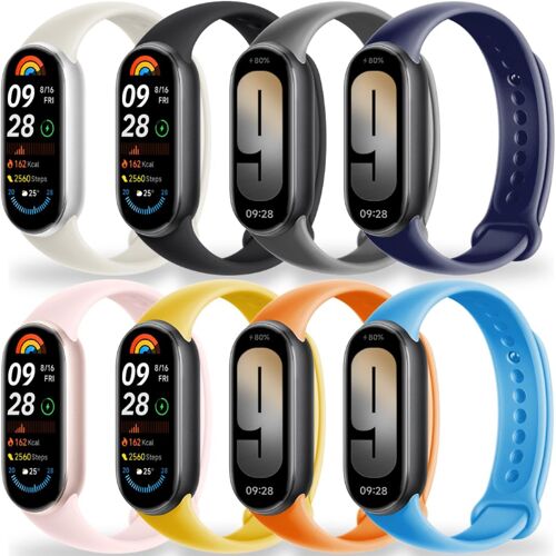 Loranka-3-10 Pièces Bracelets Compatibles Avec Xiaomi Smart Band 10/9/8, Souples Et Sportifs, Avec Connecteur Métallique, Respirants, Réglables, À Dégagement Rapide, Style Officiel