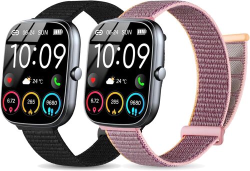 Loranka-Nylon Bracelet Compatible Avec Uaue T60/T50s,22 Mm Bracelet Pour Nerunsa P66d,Donerton T50s/T50h,Popglory P66,Jugeman P99/Y66,Ruimen H1/D1,Toobur Idw13/Idw16/Idw19/Bw01