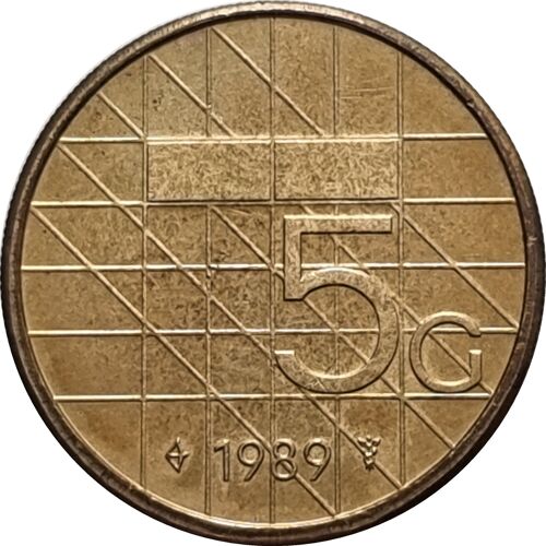 Pièce 5 Gulden Pays-Bas 1990