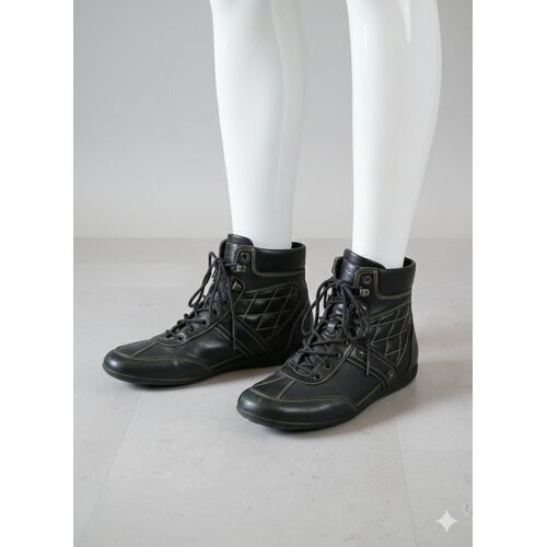 Bottines Noires  En Cuir Taille 37 Tbs