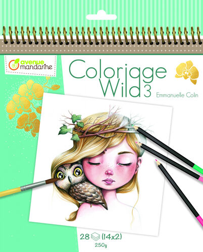 Avenue Mandarine Carnet de coloriage Wild 3