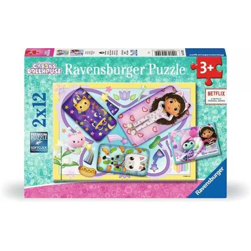Ravensburger Puzzles 2x12 p - Soirée pyjama / Gabby's Dollhouse