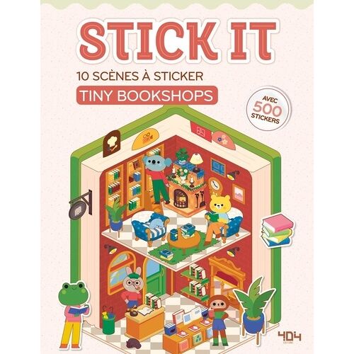 10 Scènes À Sticker Tiny Bookshops - Avec 500 Stickers