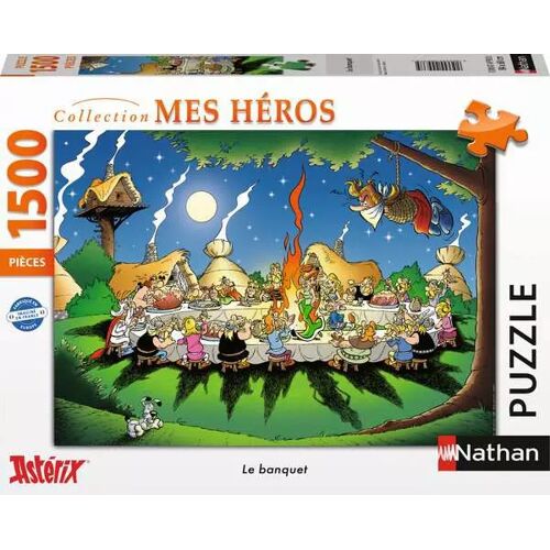 Nathan puzzle 1500 p - Le banquet / Astérix