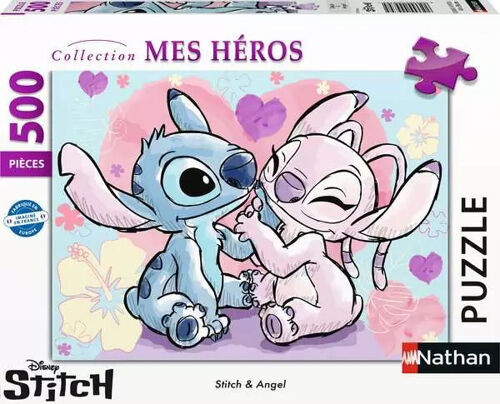 Nathan puzzle 500 p - Stitch & Angel / Disney
