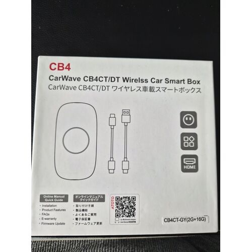 Atoto Cb4ct Adaptateur Carplay Sans Fil, Ai Box Android Auto & Carplay Sans Fil, Android 13 2g+16g, Boîte Multimédia De Voiture Pour Youtube/Netflix, Double 4g/Wifi/Bluetooth, Ota, Gris