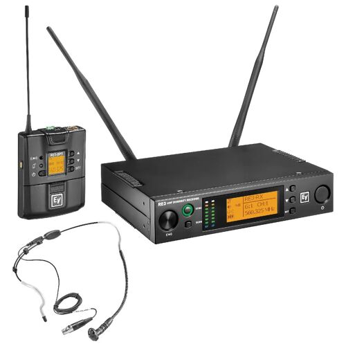 Electro-voice RE3-BPHW-8M - Kit micro serre-tête - Émetteur de poche - Récepteur UHF - Bande 8M