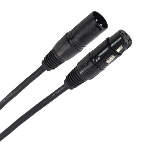 Plugger Easy DMX 1.5m - Câble DMX XLR Mâle 3b vers XLR Femelle 3b - Sections 1.5 mm² - Fiches métalliques