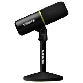 Shure MV6 - Microphone dynamique filaire - USB-C - Prise casque - Pied de table inclus