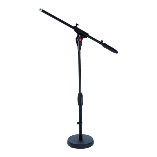 Power Studio PSMS 125 - Pied de micro - Embase ronde en fonte - Acier - Stable - Diamètre 160 mm