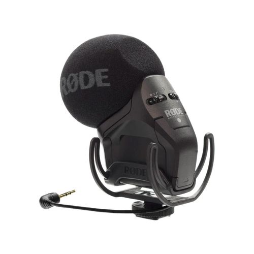 Rode Stereo Videomic Pro - Noir - Microphone stéréo à électret - Filaire - Contrôle du volume - 40 Hz à 20 kHz - 134 dB SPL