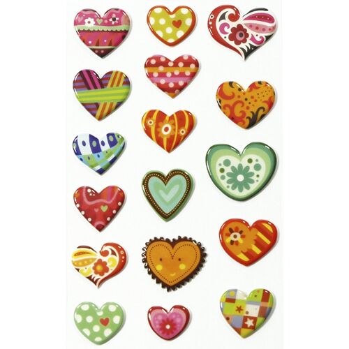 Clairefontaine Cooky, Sach 1 pl 7,5x12cm, Coeurs