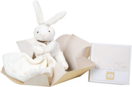 Doudou et Compagnie Lapin Mouchoir Boîte Fleur