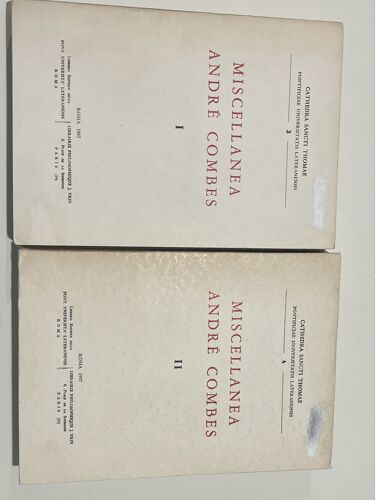 Miscellanea André Combès. Volumes I Et Il. Collection « Cathedra Sancti Thomae 3-4 »