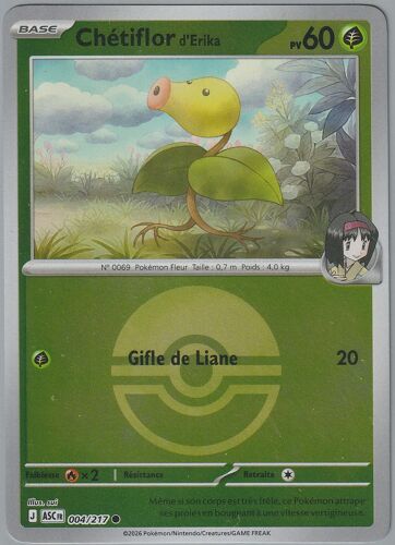 Carte Pokémon - Chétiflor D'Erika -Poké Ball - Héros Transcendants
