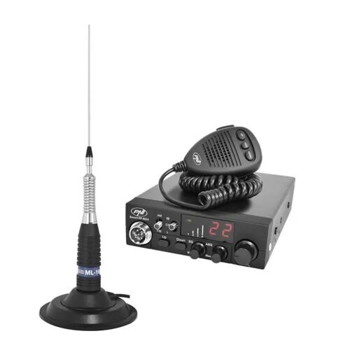 Station De Radio - Cbi - Escort Cb 8024 Asq - Antenne Pni Ml160 - Aimant - Noir