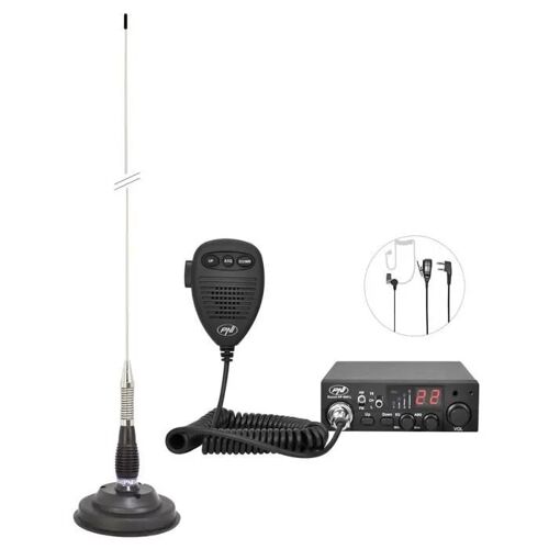 Station De Radio - Cbi - Escort Hp 8001l - Casque Hs81 - Antenne Pni Ml100 - Noir