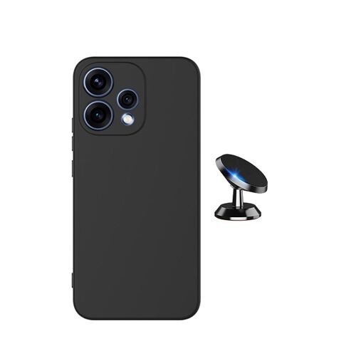 Kit Support Voiture Magnétique + Coque En Silicone Liquide PHONECARE Pour Oppo Reno15 - Noir