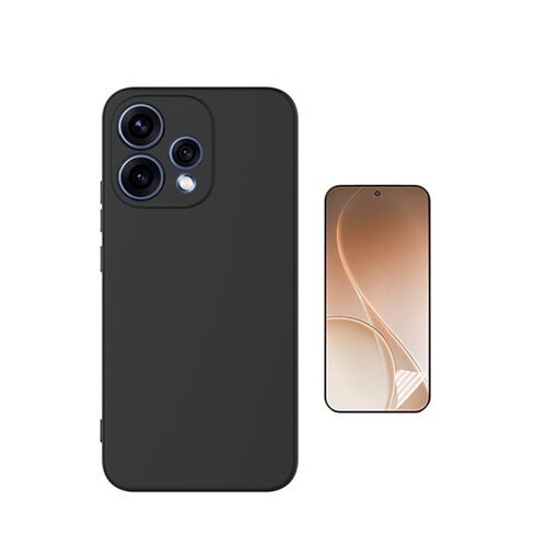 Kit De Film Hydrogel Avant À Coque Complète + Coque En Silicone Liquide PHONECARE Pour Oppo Reno15 - Noir