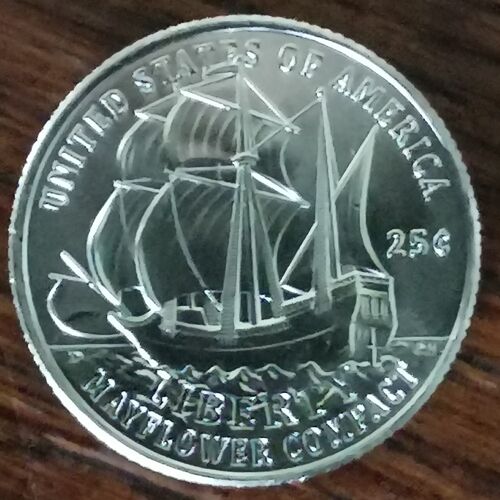 Quarter Dollar Usa Mayflower 2025 P - 250 Ans Des États-Unis Semiquincentennial