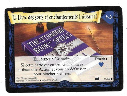 Carte Harry Potter Le Livre Des Sorts Et Enchantements (Niveau 1) 75/80