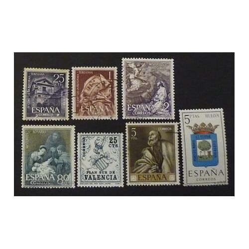 Espagne Oblitéré N° 993 Et +Lot De 7 Timbres De 1962-63