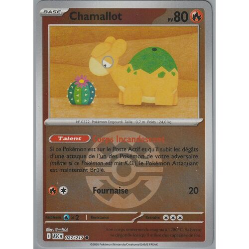 Carte Pokémon - Chamallot - 027/217 - Reverse Rapid Ball - Héros Transcendants
