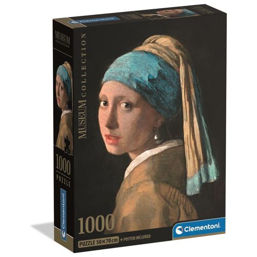 Clementoni Compact 1000 pièces - Vermeer : Girl with Pearl Earring