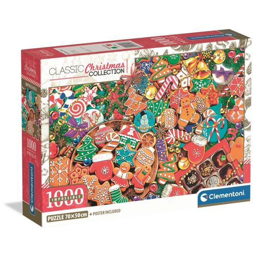 Clementoni Puzzle 1000 pièces Impossible - Christmas Treats